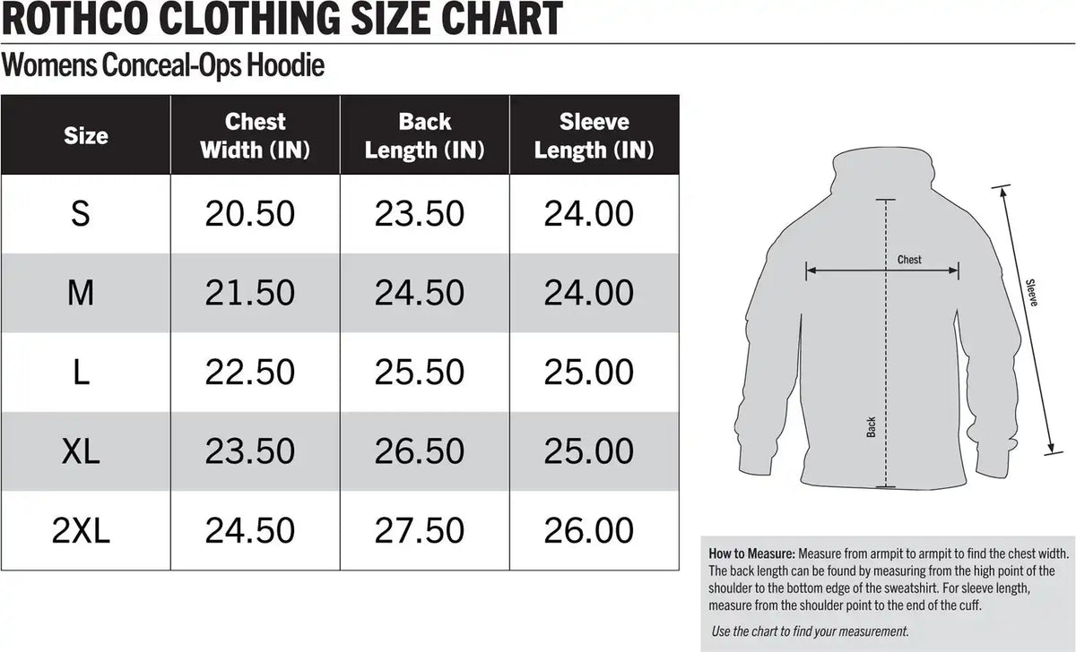 Rothco Womens Concealed Carry Hoodie