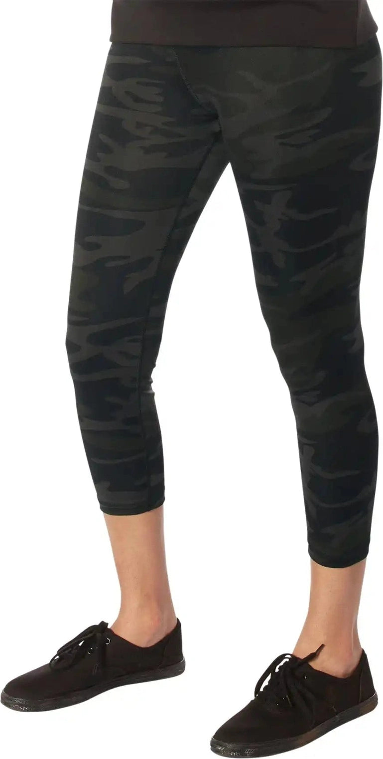 Rothco Womens Essential Leggings Midnight Black Camo / m