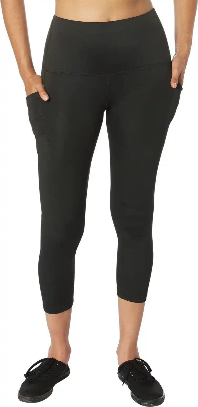 Rothco Womens Essential Leggings with Pockets - Black / s
