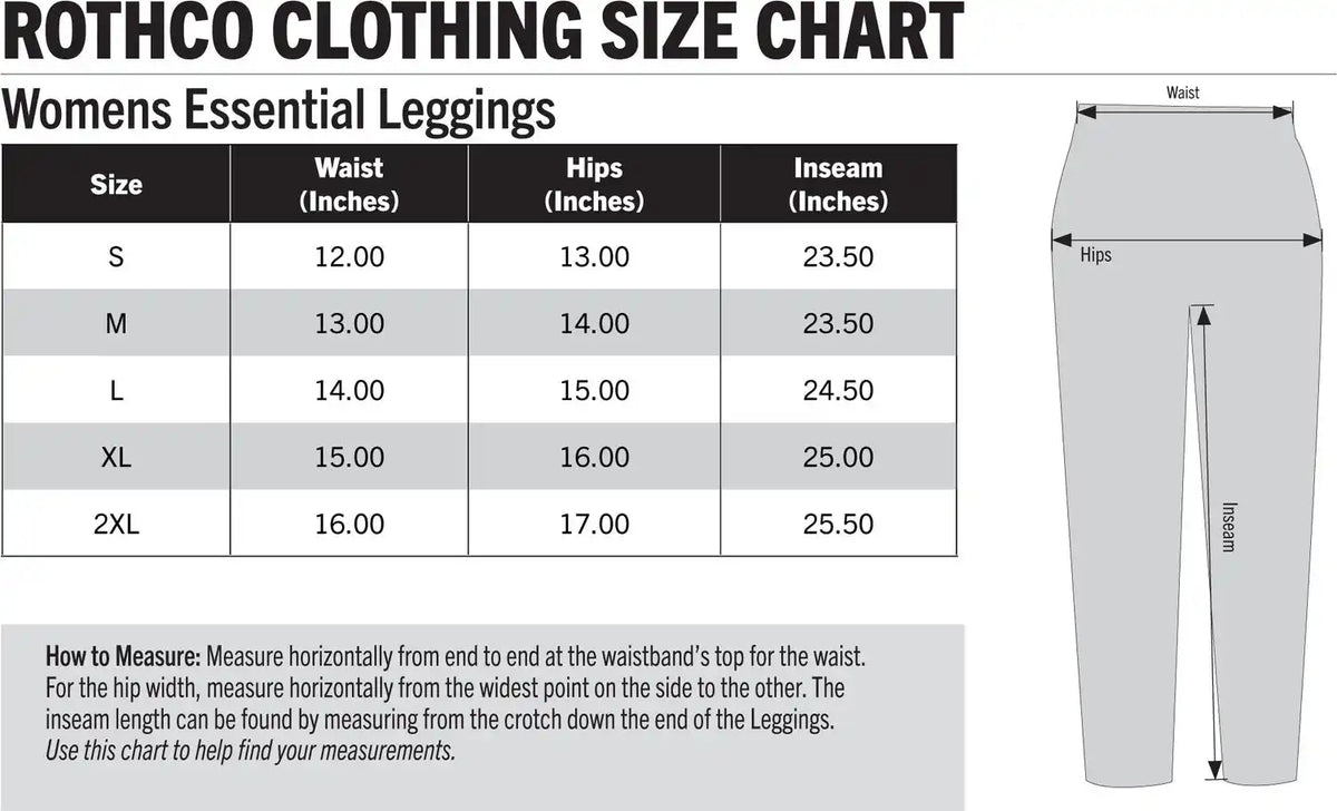 Rothco Womens Essential Leggings with Pockets