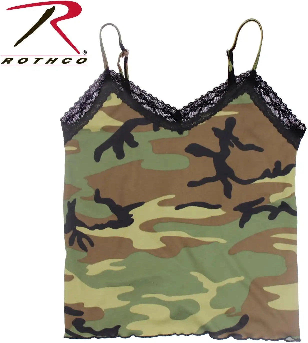 Rothco Women’s Lace Trimmed Camo Camisole Woodland / Xs