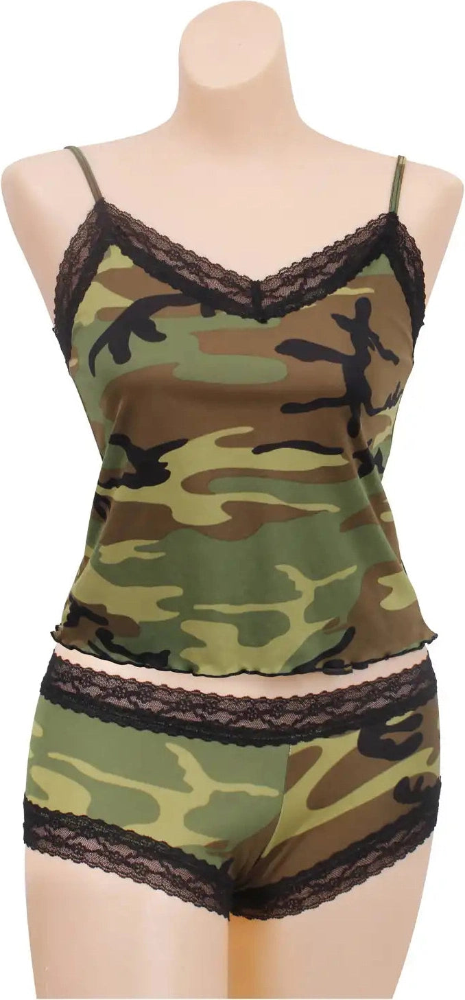 Rothco Women’s Lace Trimmed Camo Camisole Woodland / Xs