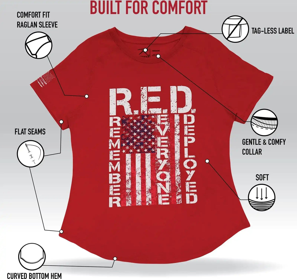 Rothco Womens R.e.d. (remember Everyone Deployed) t Shirt