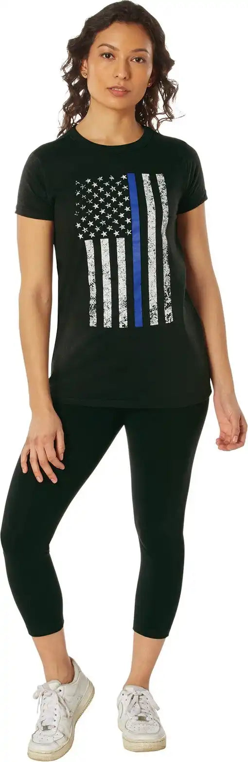 Rothco Women’s Thin Blue Line Longer t Shirt