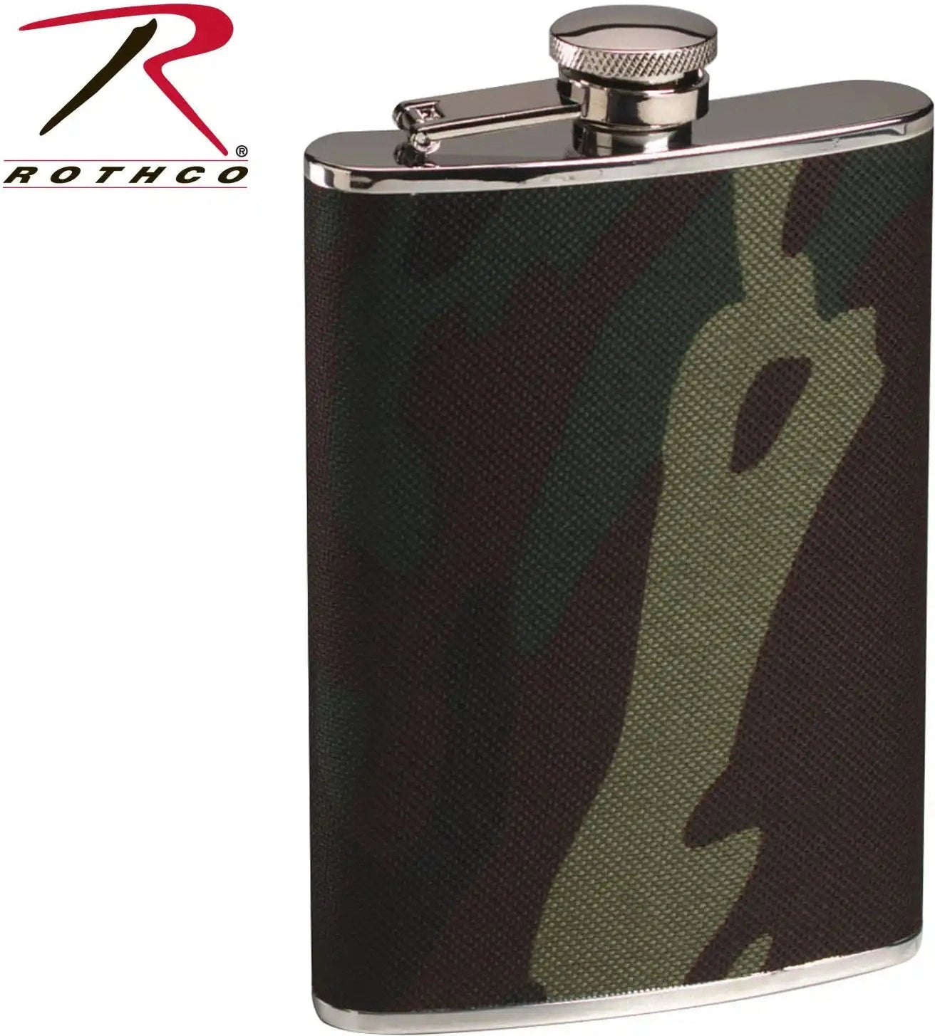Rothco Woodland Camo Stainless Steel Flask