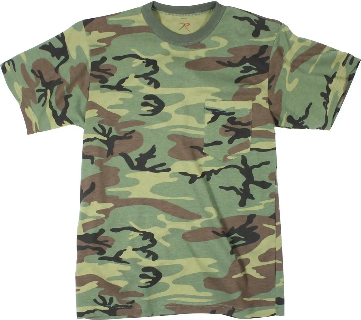 Rothco Woodland Camo t Shirt with Pocket