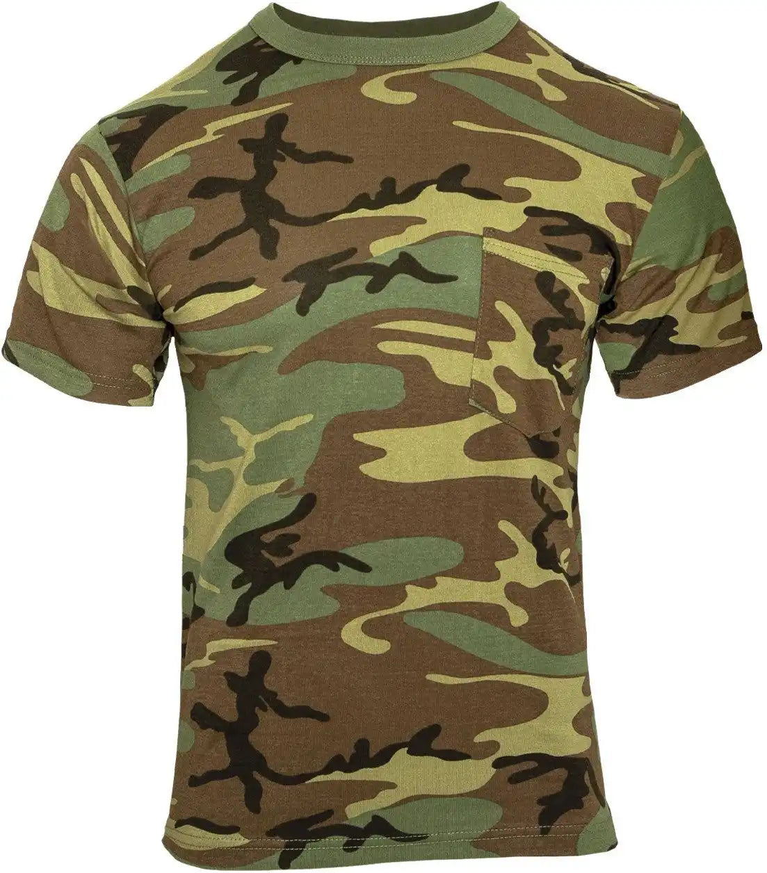 Rothco Woodland Camo t Shirt with Pocket