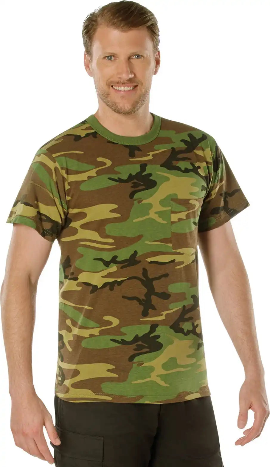 Rothco Woodland Camo t Shirt with Pocket s