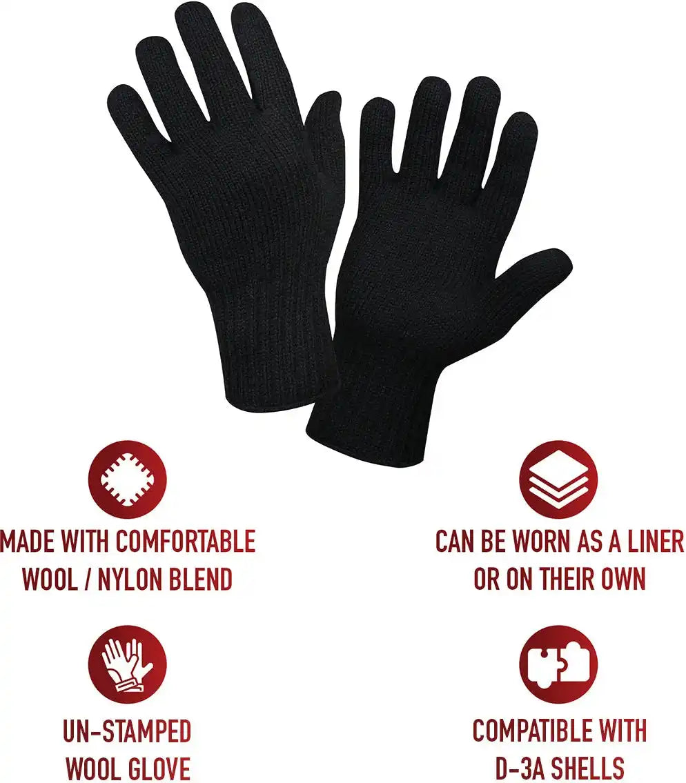 Rothco Wool Glove Liners Unstamped
