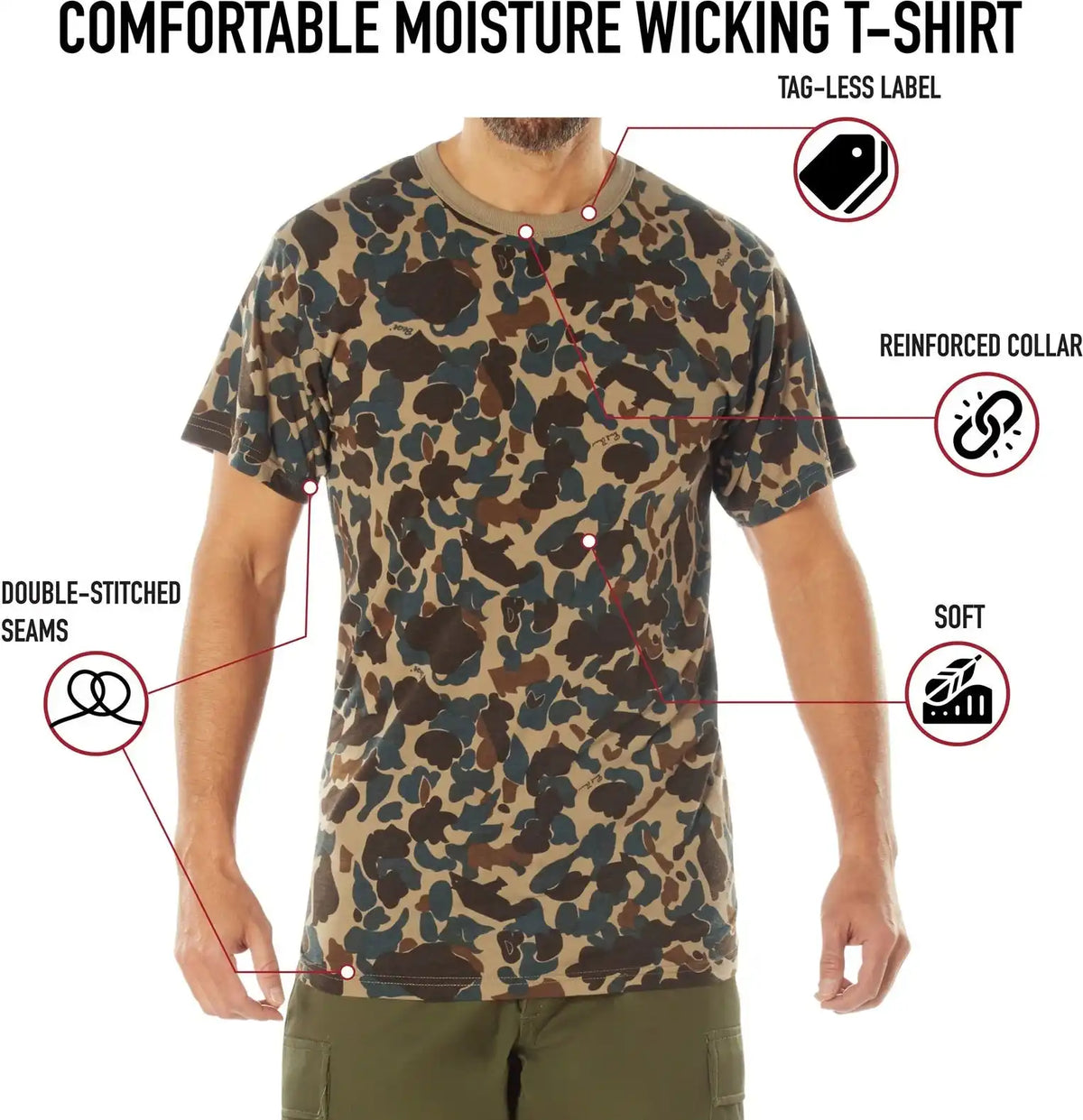Rothco x Bear Archery Fred Camo Moisture Wicking t Shirt