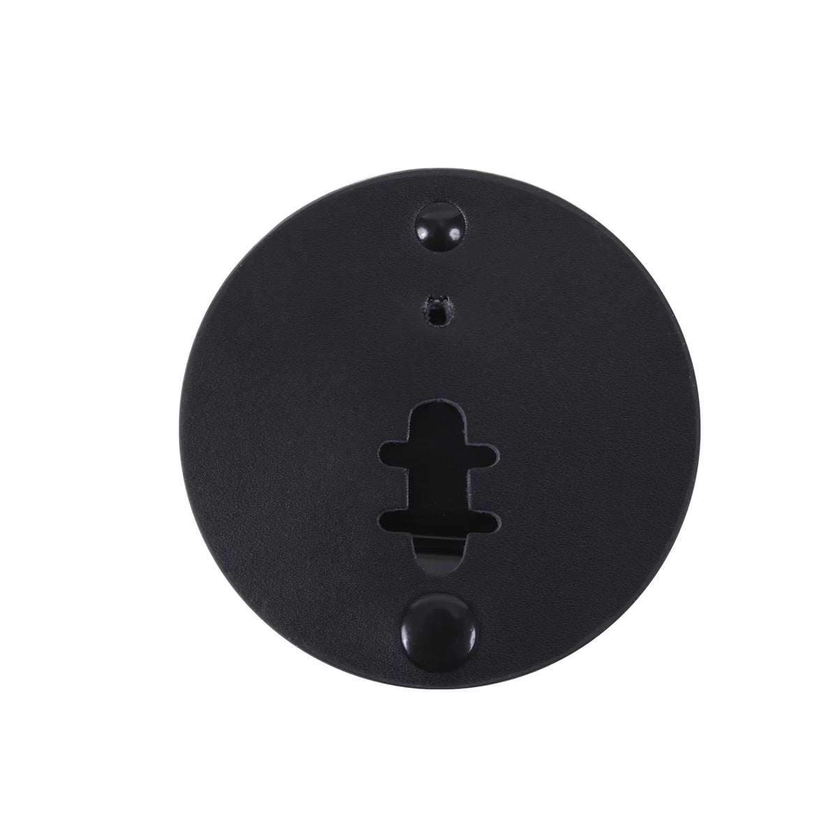 Round Leather Clip-on Badge Holder