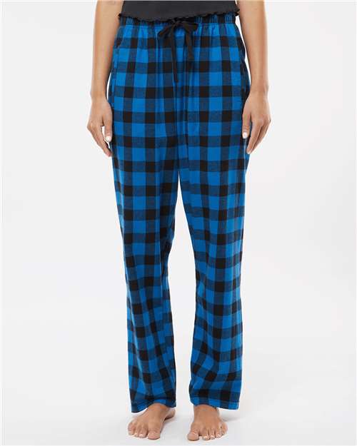 Royal/ Black Buffalo Women&#39;s Haley Flannel Pants - BW6620
