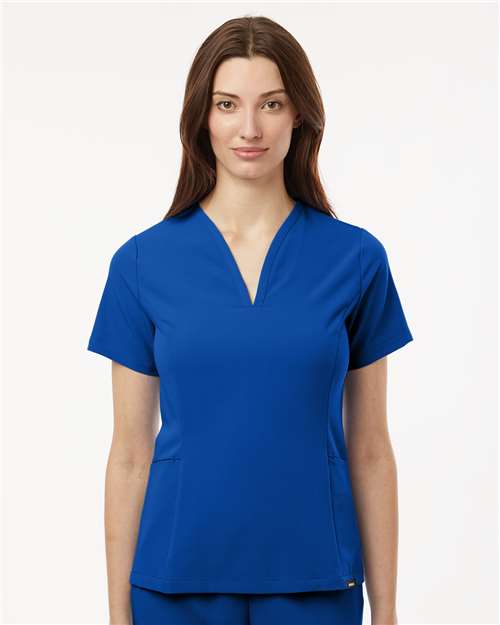 Royal Blue Women&#39;s Calix Fit &amp; Flare Scrub V-Neck Top - W10003
