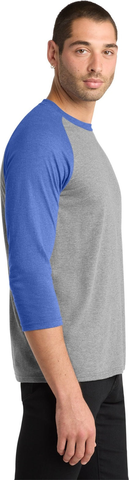 Royal Fr/Gry F District Perfect Tri 3/4-Sleeve Raglan. DM136
