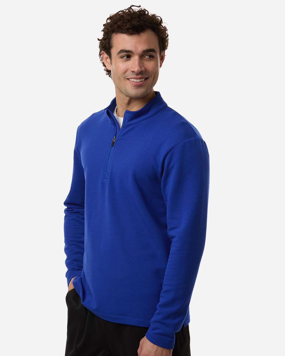 Royal Men's Stretch Quarter-Zip Fleece Pullover - STF870 plain