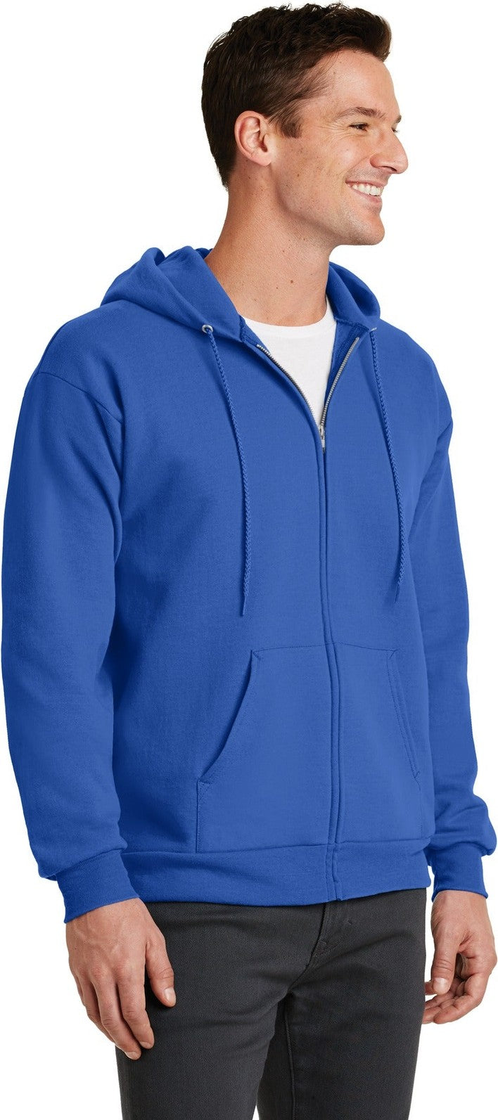 Royal Port & Co Core Fleece Full-Zip Hooded Sweatshirt. PC78ZH
