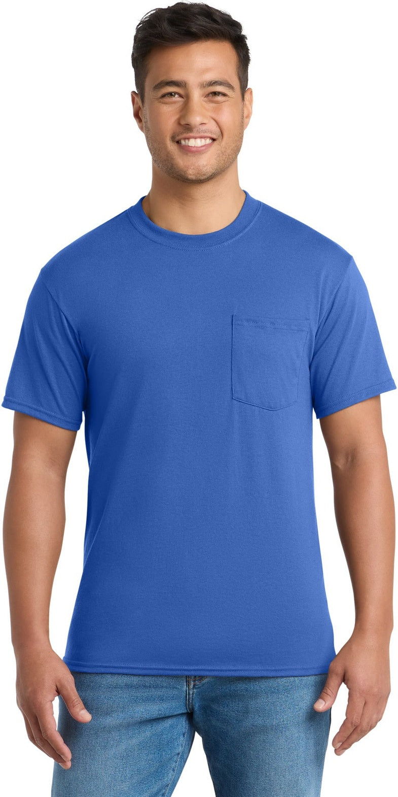 Royal Port & Co Tall Core Blend Pocket Tee. PC55PT