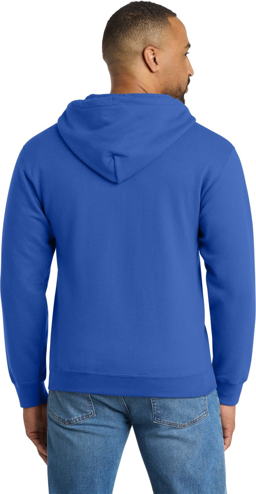 Royal Port & Co Tall Essential Fleece Full-Zip Hooded Sweatshirt. PC90ZHT