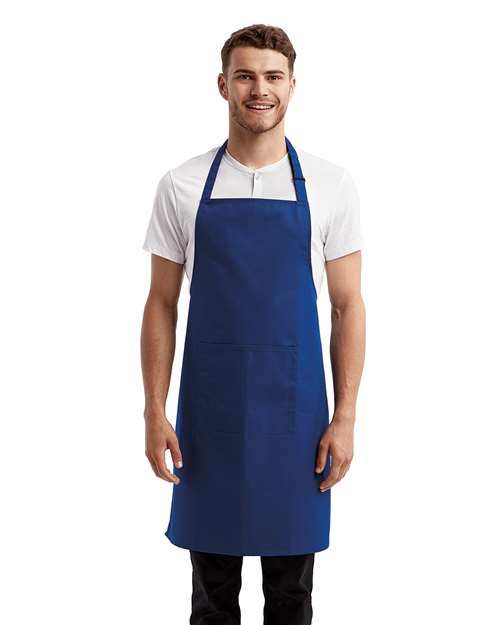 Royal Recycled Bib Apron with Pocket - RP154