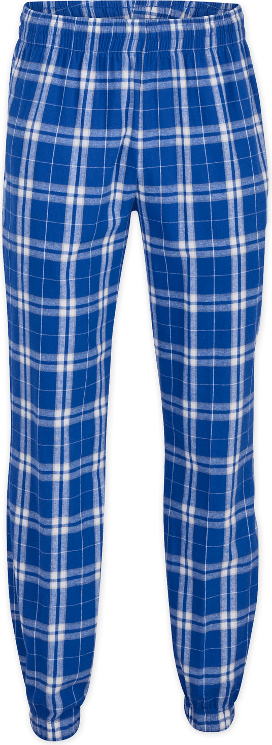 ROYAL SILVER PLAID BOXERCRAFT ADULT FLANNEL JOGGER  grouped