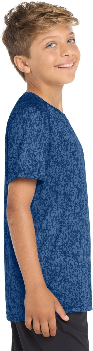 Royal Sport-Tek Youth Digi Camo Tee. YST460