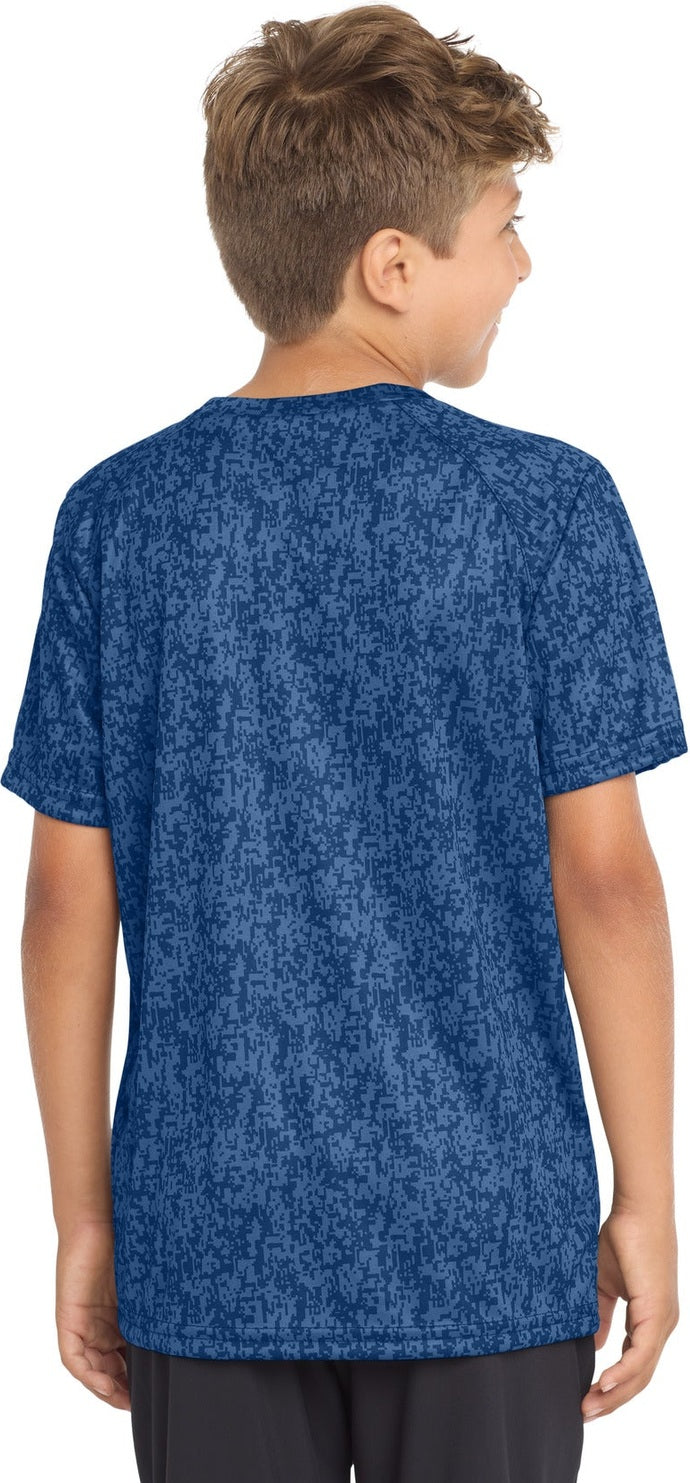 Royal Sport-Tek Youth Digi Camo Tee. YST460