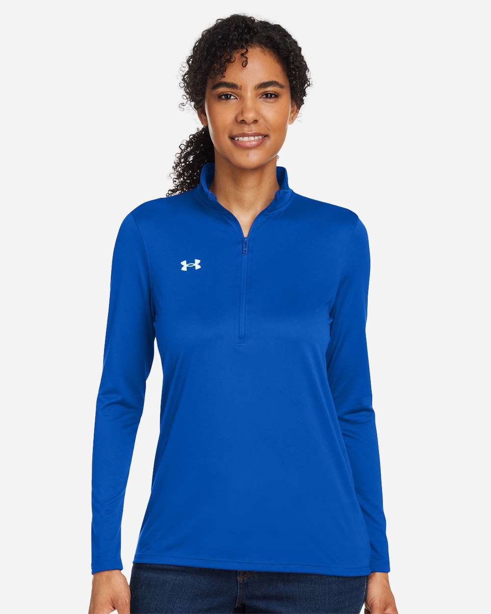 Royal/ White Women's Team Tech™ Half-Zip - 1376862 plain