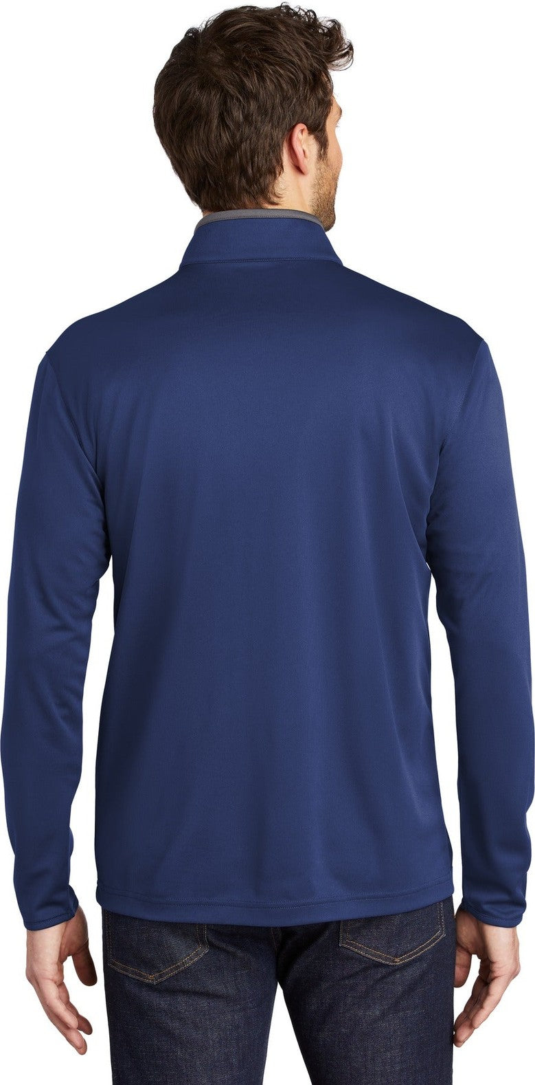 Royal/Steel Gy Port Authority Silk Touch Performance 1/4-Zip K584