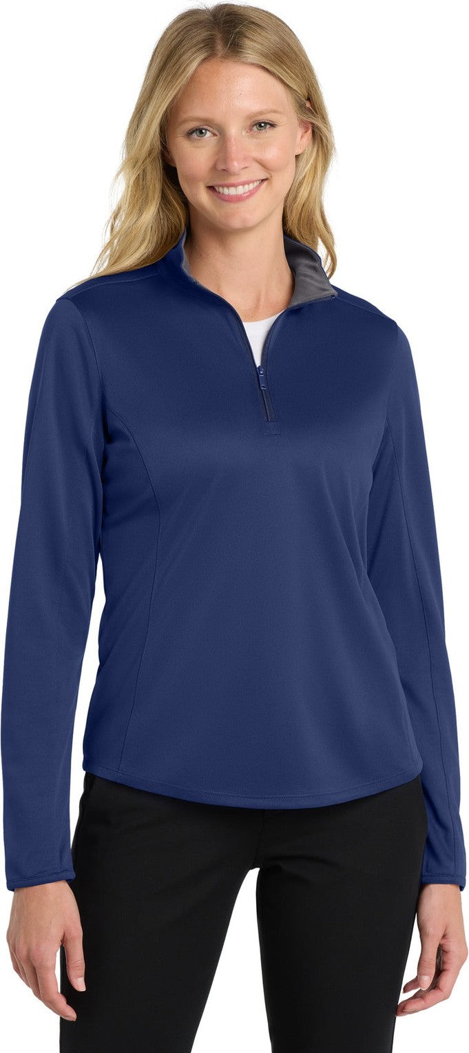 Royal/Steel Gy Port Authority Women's Silk Touch Performance 1/4-Zip LK584