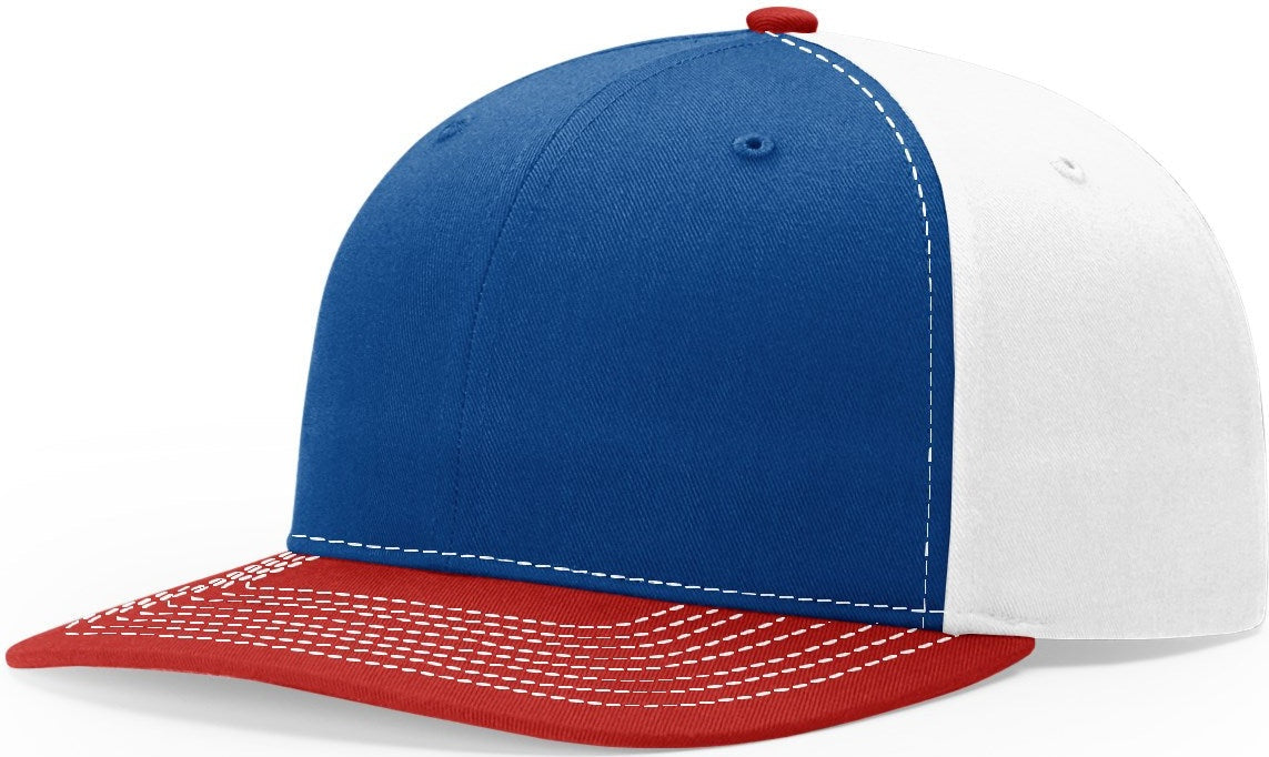Royal/White/Red Solid Twill Trucker