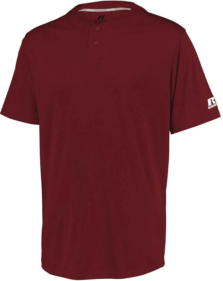 Russell 3r7x2b Youth Performance Two-button Solid Jersey - Cardinal