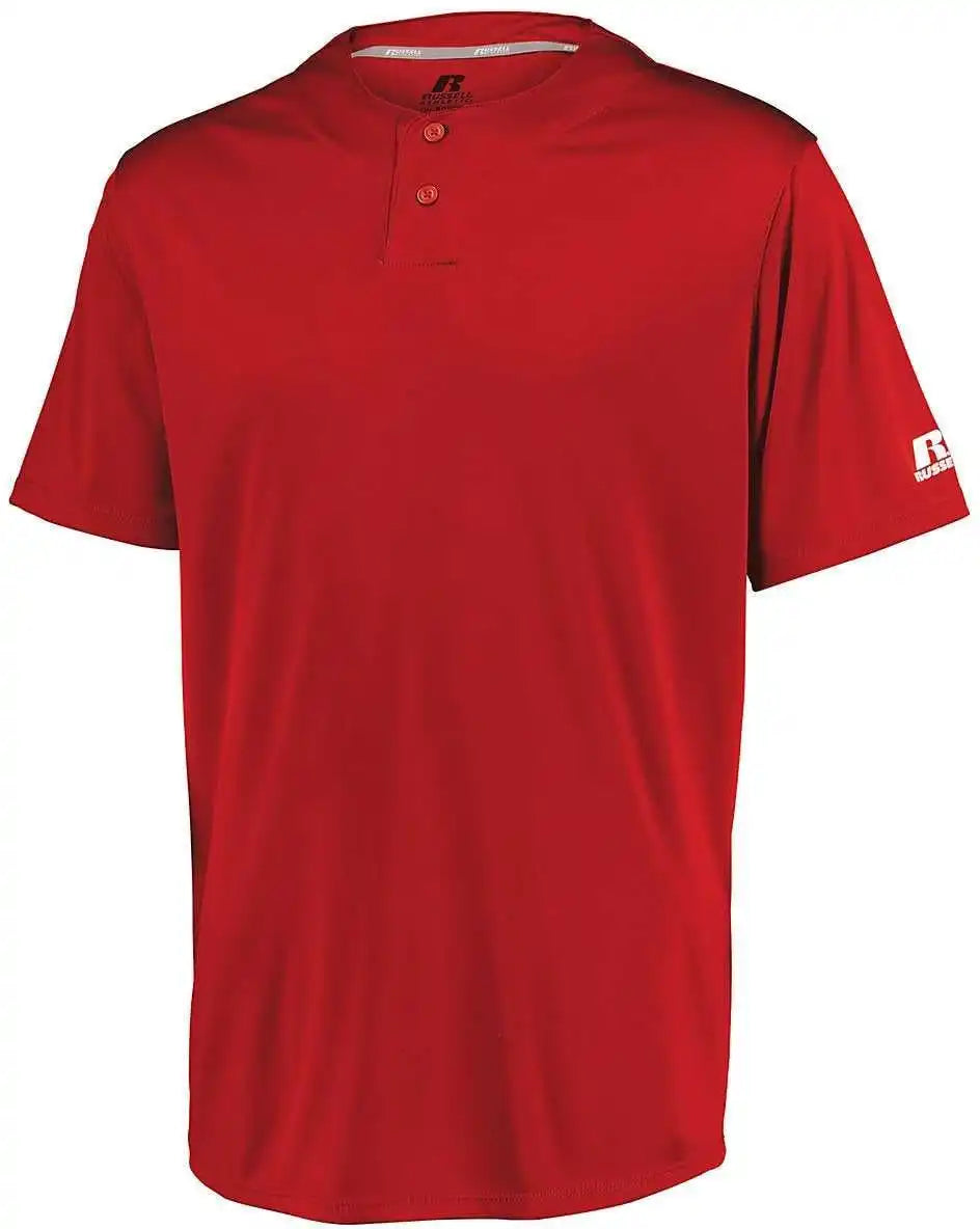 Russell 3r7x2m Performance Two Button Solid Jersey True Red