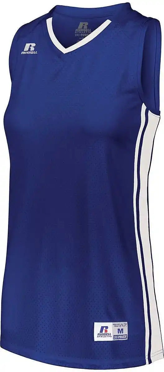 Russell 4b1vtx Ladies Legacy Basketball Jersey - Royal White