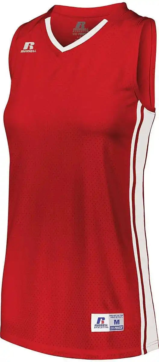 Russell 4b1vtx Ladies Legacy Basketball Jersey - True Red White