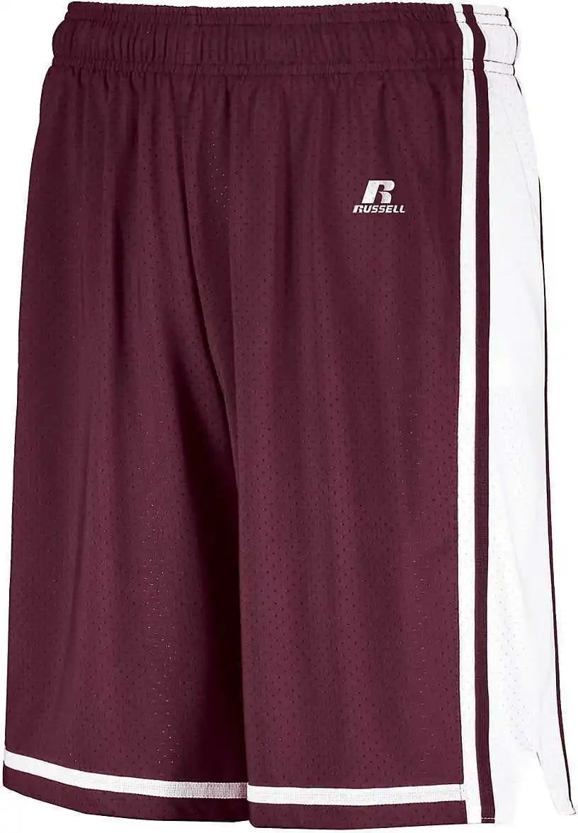 Russell 4b2vtb Youth Legacy Basketball Shorts - Maroon White