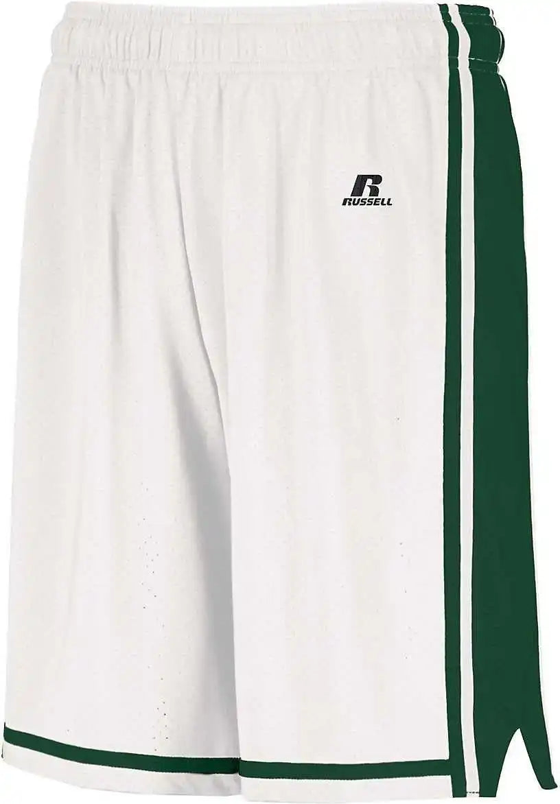 Russell 4b2vtb Youth Legacy Basketball Shorts - White Dark Green