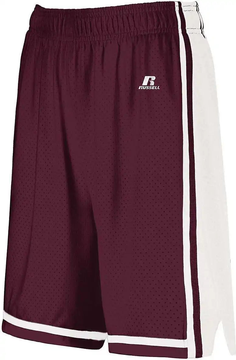 Russell 4b2vtx Ladies Legacy Basketball Shorts Maroon White