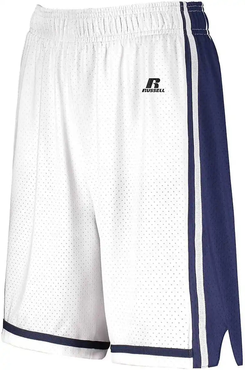 Russell 4b2vtx Ladies Legacy Basketball Shorts - White Navy