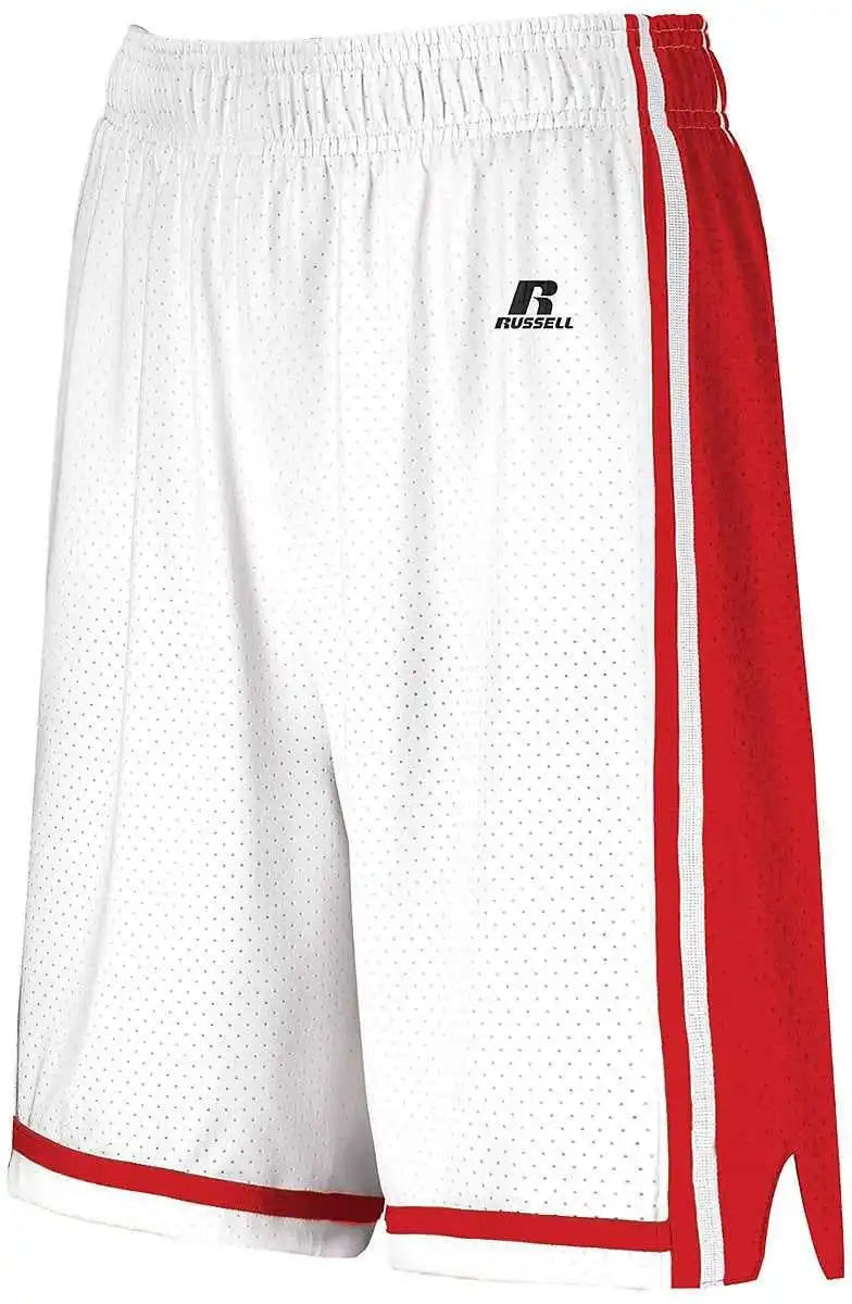 Russell 4b2vtx Ladies Legacy Basketball Shorts - White True Red