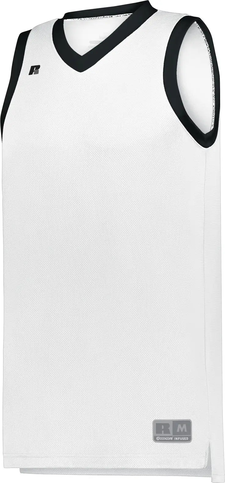 Russell 5r3chb Youth Coolcore Elite Jersey - White Black - s