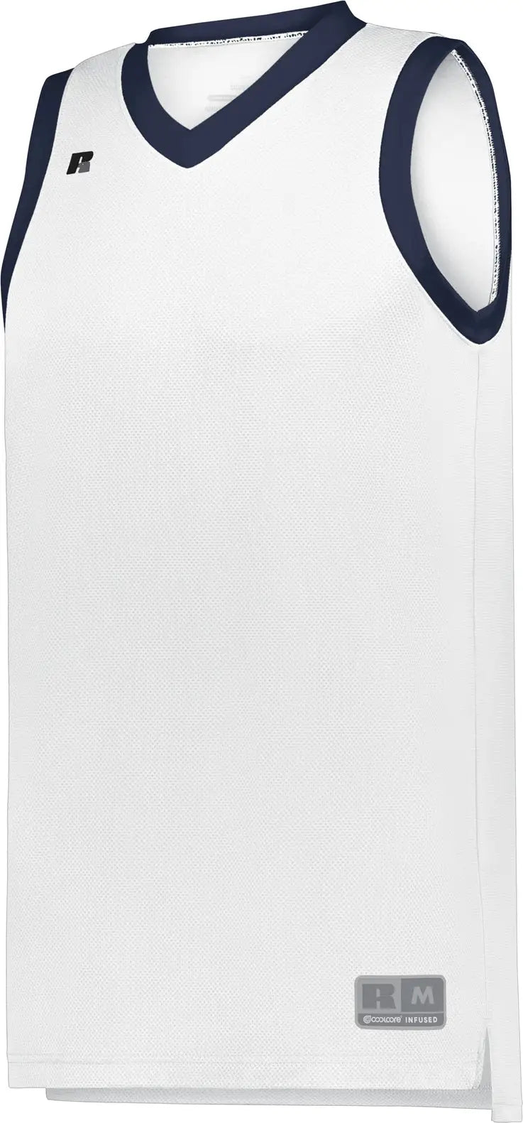 Russell 5r3chb Youth Coolcore Elite Jersey - White Navy - s