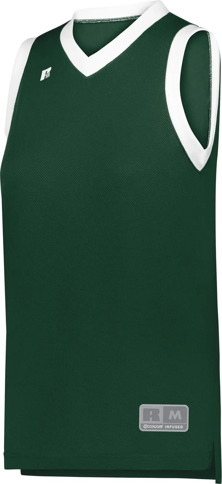 Russell 5r3chx Ladies Coolcore Elite Jersey - Dark Green White - Xs