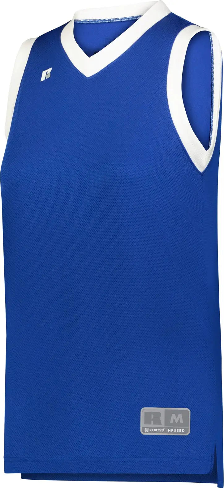 Russell 5r3chx Ladies Coolcore Elite Jersey - Royal White