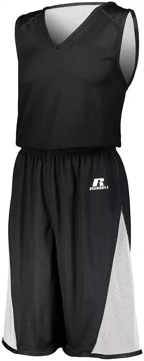 Russell 5r5dlb Youth Undivided Single Ply Reversible Jersey - Black White