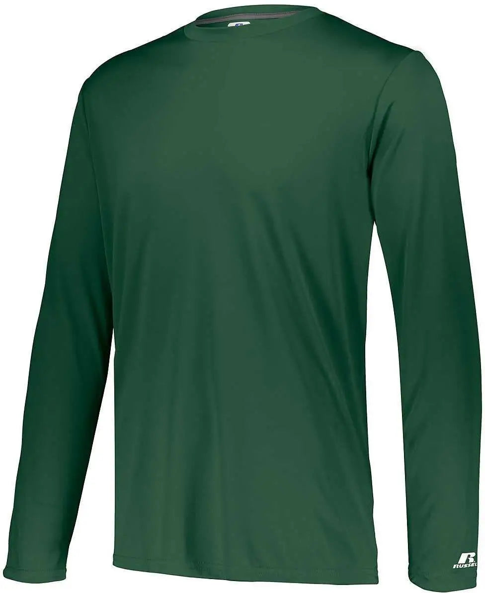 Russell 631x2m Dri-power Core Performance Long Sleeve Tee - Dark Green