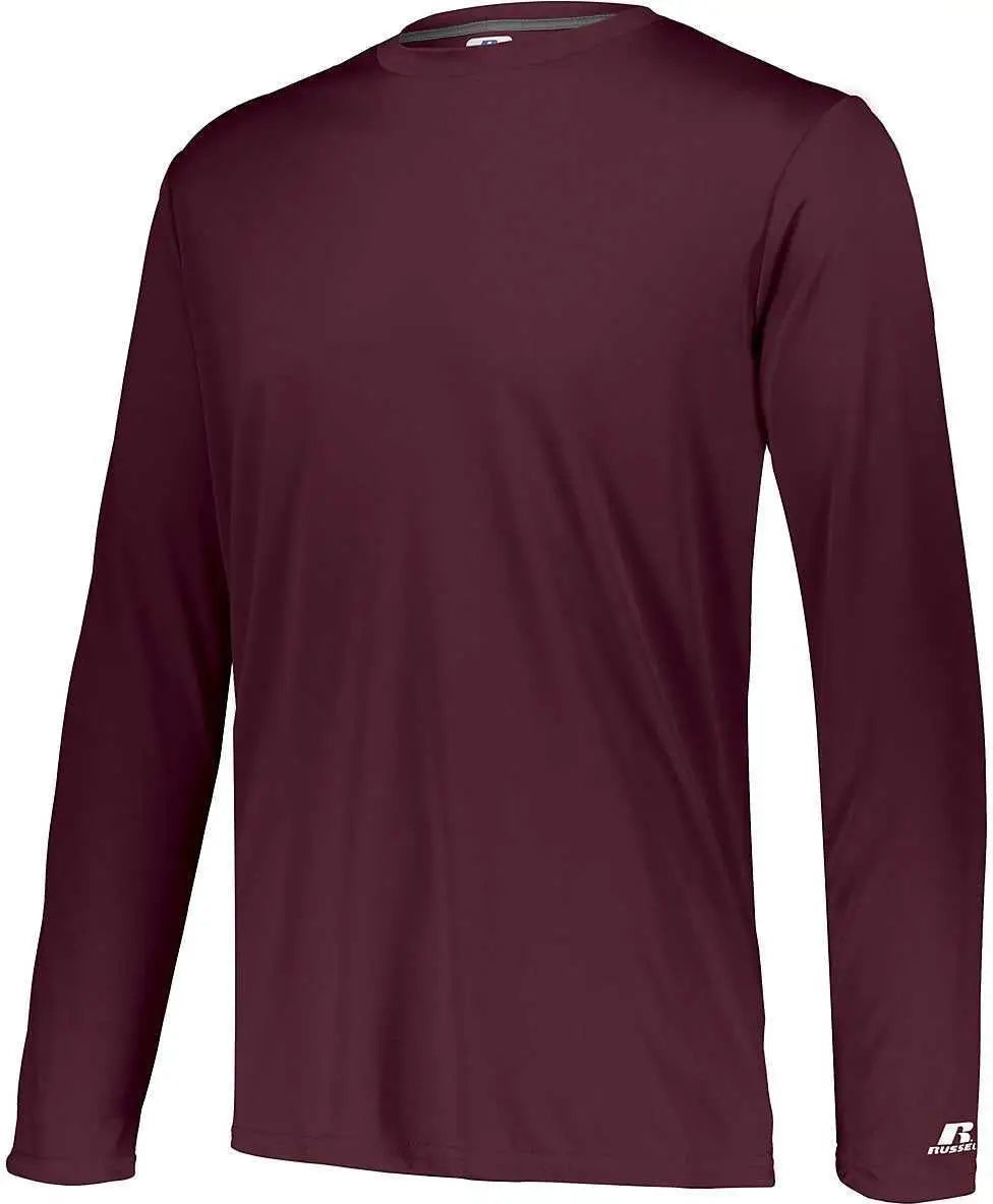 Russell 631x2m Dri-power Core Performance Long Sleeve Tee - Maroon