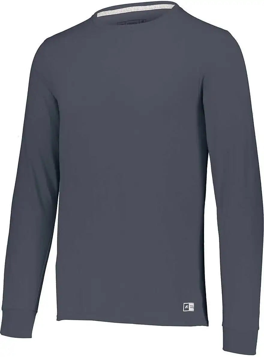 Russell 64lttm Essential Long Sleeve Tee - Black Heather