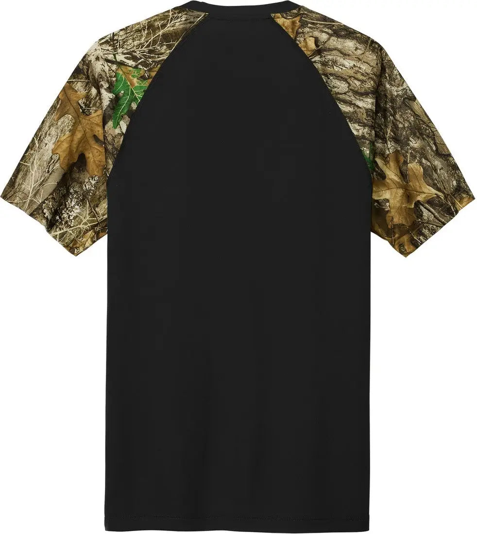 Russell Outdoors Ru151 Realtree Colorblock Performance Tee - Black Edge - Black/ / Adult Xs