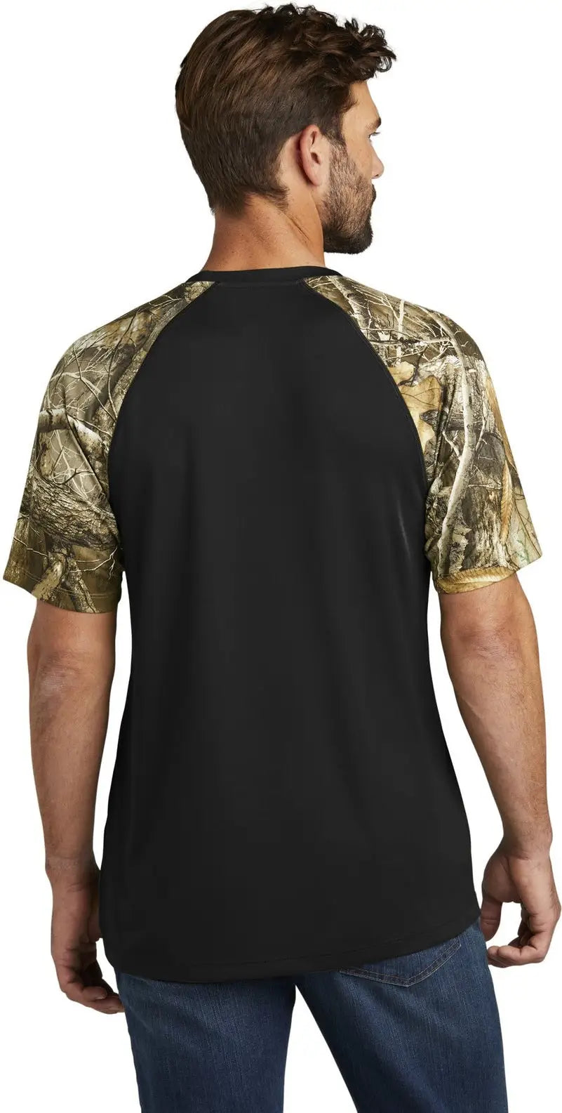 Russell Outdoors Ru151 Realtree Colorblock Performance Tee - Black Edge