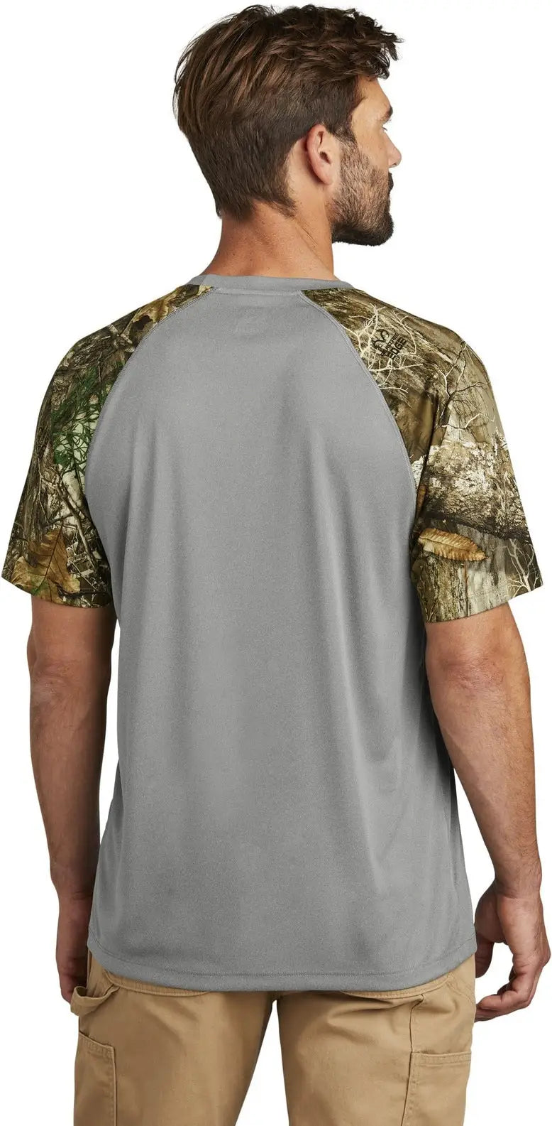 Russell Outdoors Ru151 Realtree Colorblock Performance Tee - Gray Concrete Heather Edge